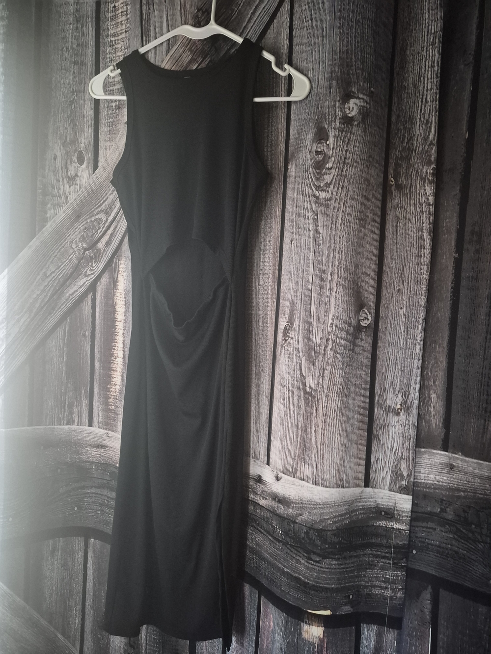 Black Sleeveless Cutout Maxi Dress